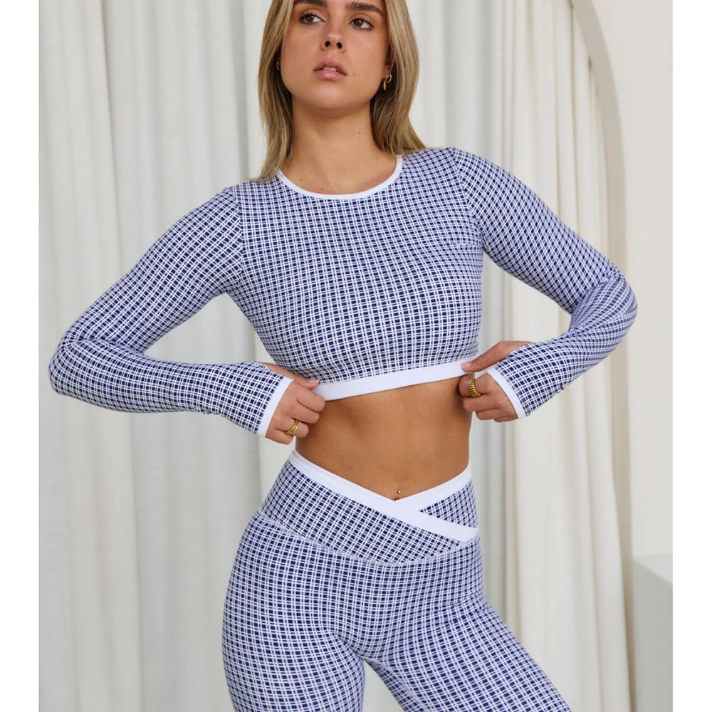 Astoria lattice blue activewear set
